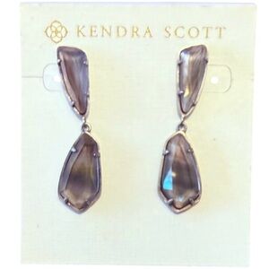 Vintage Retired/Rate Kendra Scott Iridescent Gray Gunmetal Stud Earrings